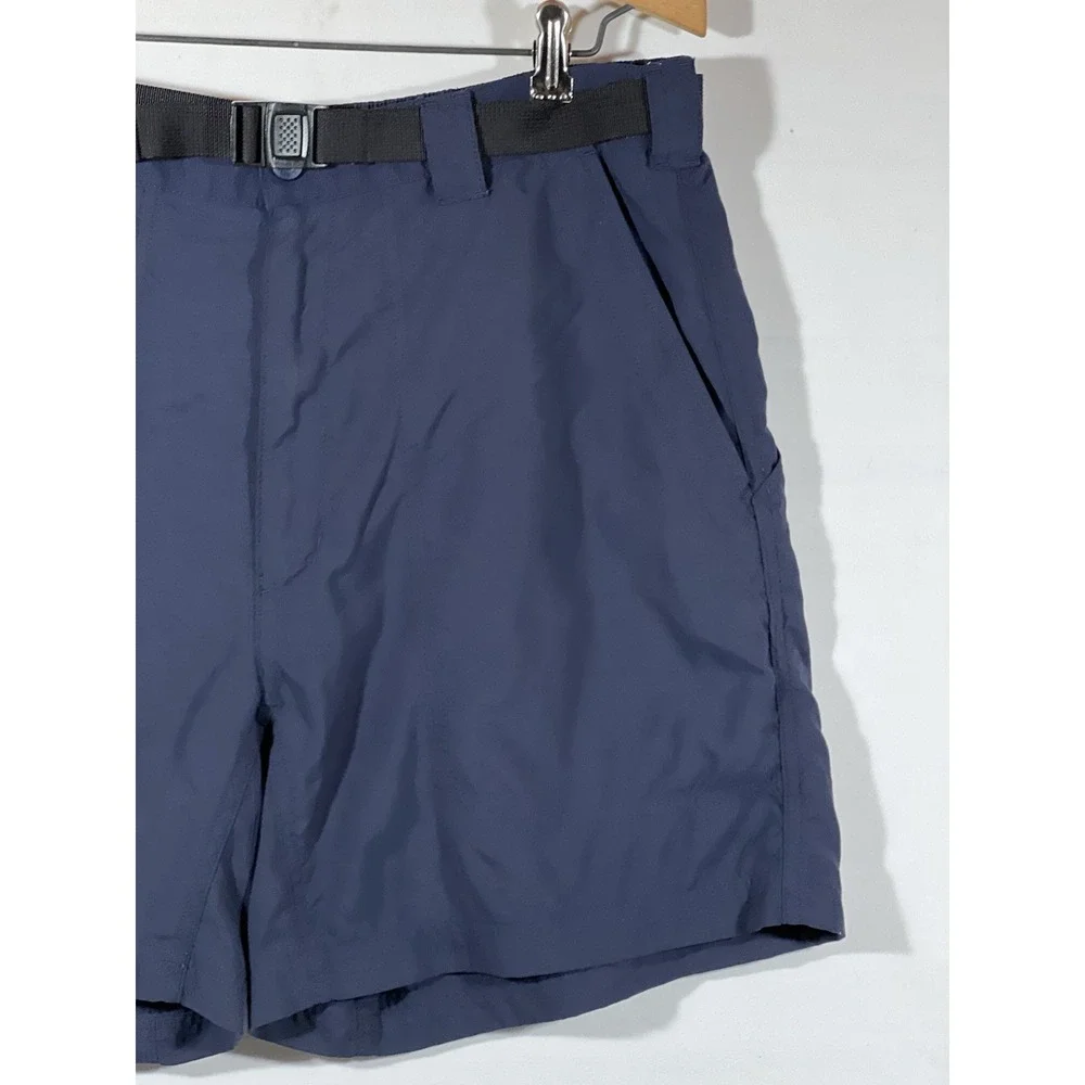 LL Bean Shorts Mens 34 Blue Belted Outdoor Gorpcore Utility Casual Style